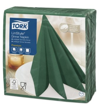 Tork LinStyle серветки 39*39см зелені 50шт/уп.