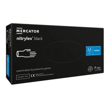 Nitrylex BLACK рукавички нітрилові оглядові нестерильні неприпудрені															
